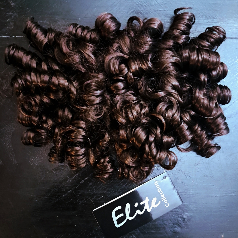NWT Elite Collection Brown Curly Hairpiece